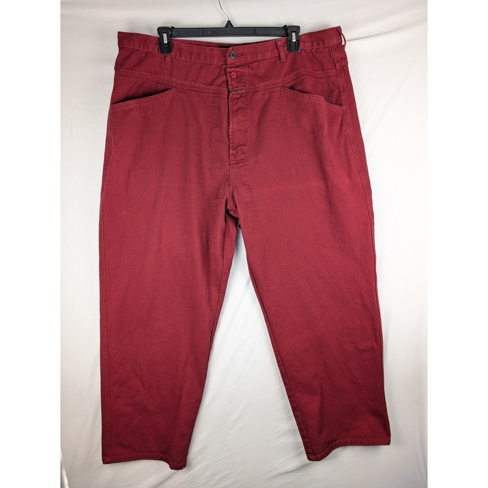 Vintage Marithe Francois Girbaud Jeans Size 44x30 Red Denim Y2K Hip Hop‎